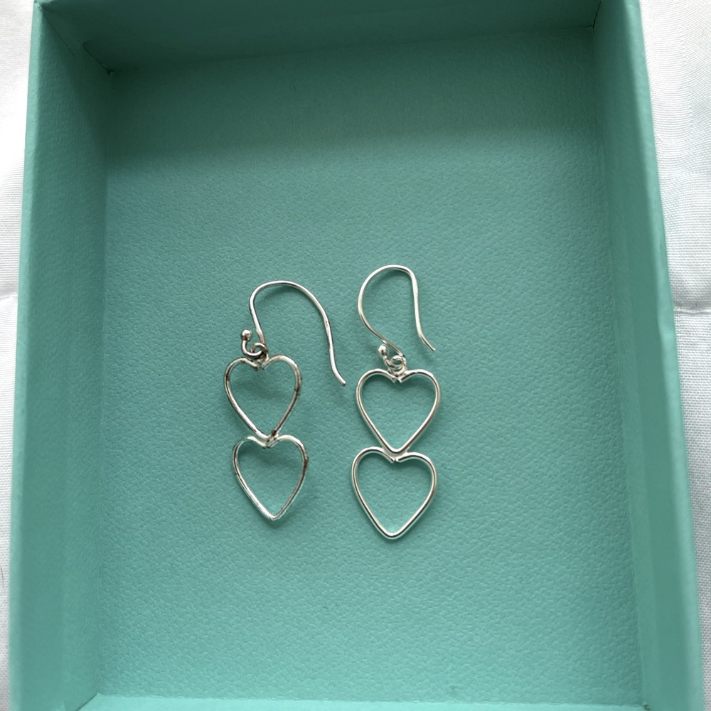 sterling silver heart earrings